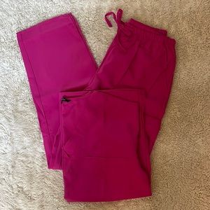 Pink nursing scrub set